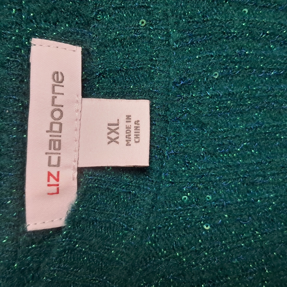 Liz Claiborne Green Sweater XXL